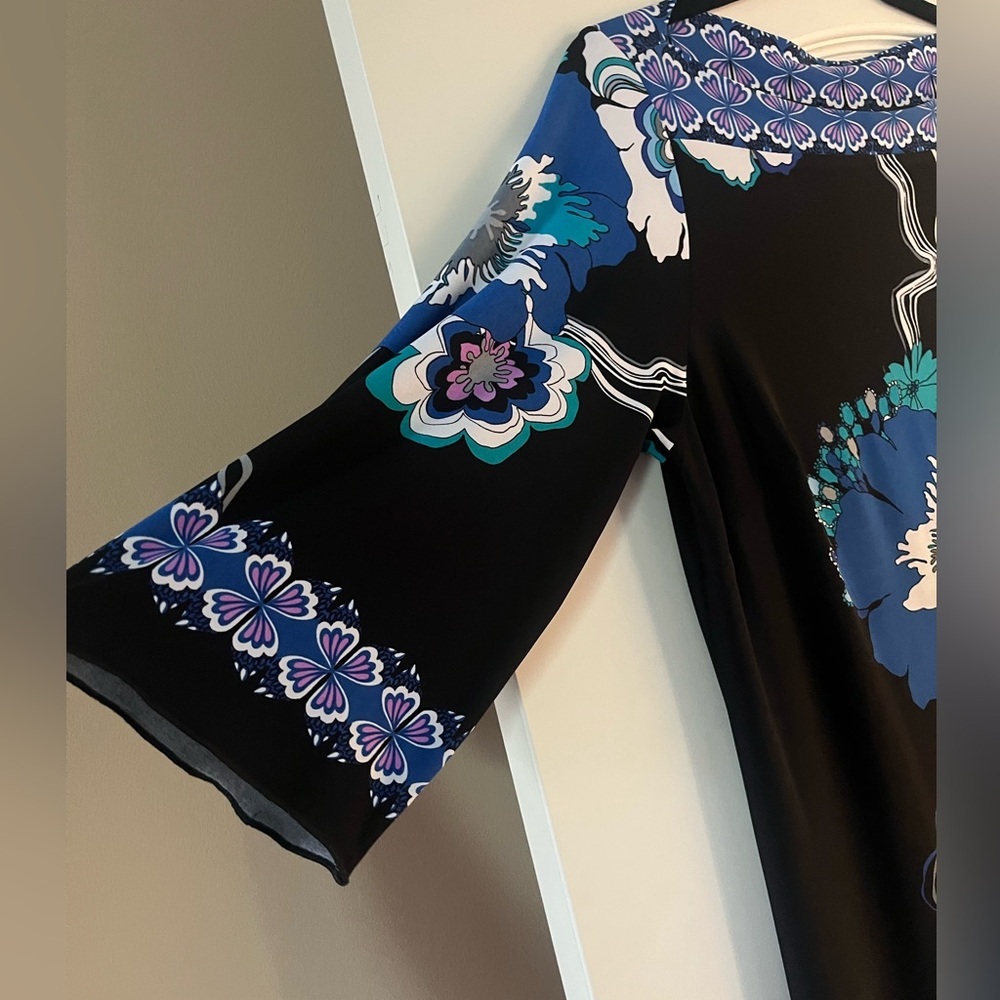 Mercer & Madison Multi Color Vibrant Floral Polyester Spandex Dress Women’s 14 - Picture 7 of 14